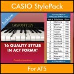 CasioStyles By PK Vol. 1  - Swing Jazz and More - 16 Styles for CASIO AT5 in AC7 format