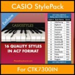 CasioStyles By PK Vol. 1  - Swing Jazz and More - 16 Styles for CASIO CTK7300IN in AC7 format