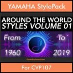 Around The World By PK Vol. 1  - Around The World - 67 Styles / Song Styles for YAMAHA CVP107 in STY format