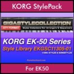 The GIGA Style Collection By PK GIGAPACK Vol. 1  - 11305 Styles - 11305 Styles for KORG EK50 in STY format