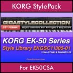 The GIGA Style Collection By PK GIGAPACK Vol. 1  - 11305 Styles - 11305 Styles for KORG EK50CSA in STY format