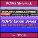 The GIGA Style Collection By PK GIGAPACK Vol. 1  - 11305 Styles - 11305 Styles for KORG EK50IN in STY format