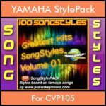 Greatest Hits Song Styles By PK Vol. 1  - Greatest Hits Song Styles - 100 Song Styles for YAMAHA CVP105 in STY format
