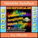 Greatest Hits Song Styles By PK Vol. 2  - Greatest Hits Song Styles - 100 Song Styles for YAMAHA YPG535 in STY format