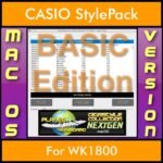 GIGASTYLECOLLECTION NEXTGEN By PK BASIC EDITION With Style Player Software Vol. 1  - FOR MAC - 9500 Styles for CASIO WK1800 in STL format
