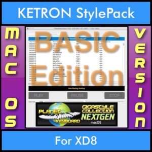 GIGASTYLECOLLECTION NEXTGEN By PK BASIC EDITION With Style Player Software Vol. 1  - FOR MAC - 9500 Styles for KETRON XD8 in PAT format