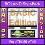 GIGASTYLECOLLECTION NEXTGEN By PK BASIC EDITION With Style Player Software Vol. 1  - FOR MAC - 9500 Styles for ROLAND ATELIER AT45 in STL format