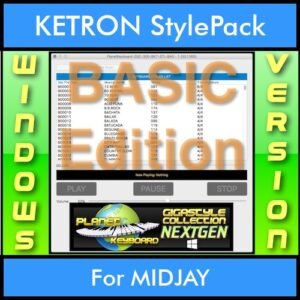 GIGASTYLECOLLECTION NEXTGEN By PK BASIC EDITION With Style Player Software Vol. 1 - FOR PC - 9500 Styles for KETRON MIDJAY in PAT format