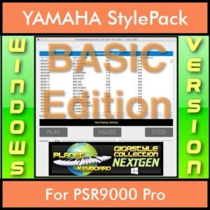 GIGASTYLECOLLECTION NEXTGEN By PK BASIC EDITION With Style Player Software Vol. 1  - FOR PC - 9500 Styles for YAMAHA PSR9000 Pro in STY format