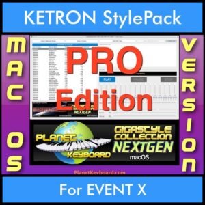 GIGASTYLECOLLECTION NEXTGEN By PK PROFESSIONAL EDITION With Style Player Software Vol. 1  - FOR MAC - 9800 Styles for KETRON EVENT X in KST format