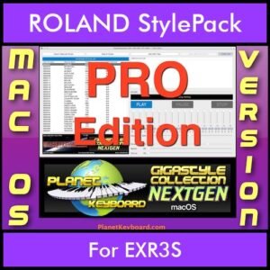 GIGASTYLECOLLECTION NEXTGEN By PK PROFESSIONAL EDITION With Style Player Software Vol. 1 - FOR MAC - 9800 Styles for ROLAND EXR3S in STL format
