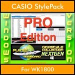GIGASTYLECOLLECTION NEXTGEN By PK PROFESSIONAL EDITION With Style Player Software Vol. 1  - FOR PC - 9800 Styles for CASIO WK1800 in STL format