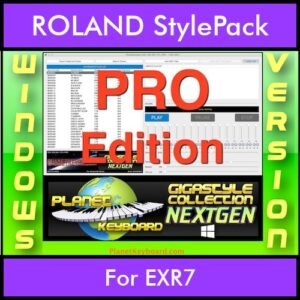 GIGASTYLECOLLECTION NEXTGEN By PK PROFESSIONAL EDITION With Style Player Software Vol. 1 - FOR PC - 9800 Styles for ROLAND EXR7 in STL format