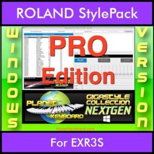 GIGASTYLECOLLECTION NEXTGEN By PK PROFESSIONAL EDITION With Style Player Software Vol. 1 - FOR PC - 9800 Styles for ROLAND EXR3S in STL format