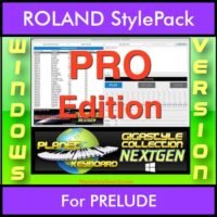 GIGASTYLECOLLECTION NEXTGEN By PK PROFESSIONAL EDITION With Style Player Software Vol. 1 - FOR PC - 9800 Styles for ROLAND PRELUDE in STL format