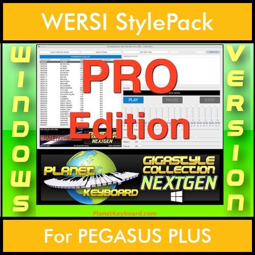 GIGASTYLECOLLECTION NEXTGEN By PK PROFESSIONAL EDITION With Style Player Software Vol. 1  - FOR PC - 9800 Styles for WERSI PEGASUS PLUS in STE format GIGASTYLECOLLECTION NEXTGEN By PK PROFESSIONAL EDITION With Style Player Software Vol. 1  - FOR PC - 9800 Styles for WERSI PEGASUS PLUS in STE format