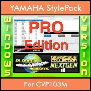 GIGASTYLECOLLECTION NEXTGEN By PK PROFESSIONAL EDITION With Style Player Software Vol. 1  - FOR PC - 9800 Styles for YAMAHA CVP103M in STY format