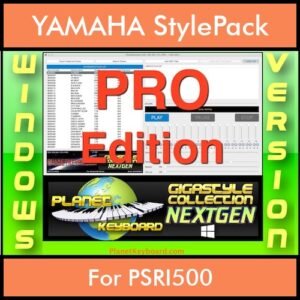 GIGASTYLECOLLECTION NEXTGEN By PK PROFESSIONAL EDITION With Style Player Software Vol. 1 - FOR PC - 9800 Styles for YAMAHA PSRI500 in STY format