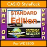 GIGASTYLECOLLECTION NEXTGEN By PK STANDARD EDITION With Style Player Software Vol. 1  - FOR MAC - 9600 Styles for CASIO WK1800 in STL format