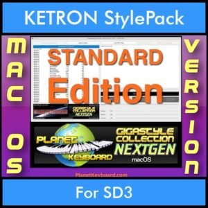 GIGASTYLECOLLECTION NEXTGEN By PK STANDARD EDITION With Style Player Software Vol. 1  - FOR MAC - 9600 Styles for KETRON SD3 in PAT format