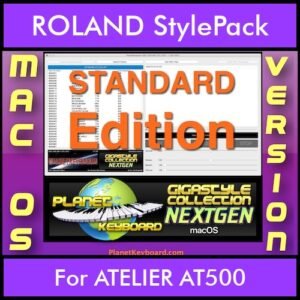 GIGASTYLECOLLECTION NEXTGEN By PK STANDARD EDITION With Style Player Software Vol. 1  - FOR MAC - 9600 Styles for ROLAND ATELIER AT500 in STL format