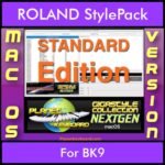 GIGASTYLECOLLECTION NEXTGEN By PK STANDARD EDITION With Style Player Software Vol. 1  - FOR MAC - 9600 Styles for ROLAND BK9 in STL format