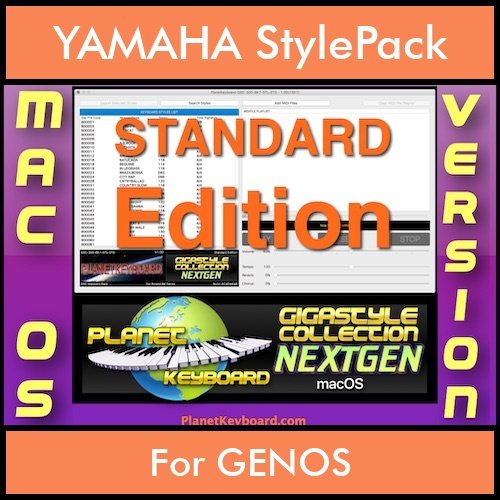 GIGASTYLECOLLECTION NEXTGEN By PK STANDARD EDITION With Style Player Software Vol. 1  - FOR MAC - 9600 Styles for YAMAHA GENOS in STY format GIGASTYLECOLLECTION NEXTGEN By PK STANDARD EDITION With Style Player Software Vol. 1  - FOR MAC - 9600 Styles for YAMAHA GENOS in STY format