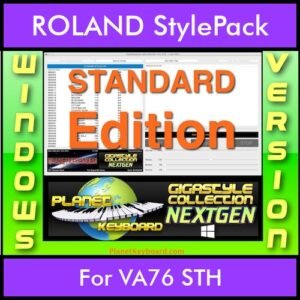 GIGASTYLECOLLECTION NEXTGEN By PK STANDARD EDITION With Style Player Software Vol. 1  - FOR PC - 9600 Styles for ROLAND VA76 STH in STL format