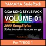 GIGASONGSTYLESPACK By PK GIGAPACK Vol. 1  - GIGA SONG STYLES PACK - 2000 Song Styles for YAMAHA TYROS 1 in STY format