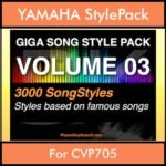 GIGASONGSTYLESPACK By PK GIGAPACK Vol. 3  - GIGA SONG STYLES PACK - 3000 Song Styles for YAMAHA CVP705 in STY format