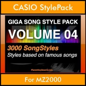 GIGASONGSTYLESPACK By PK GIGAPACK Vol. 4 - GIGA SONG STYLES PACK - 3000 Song Styles for CASIO MZ2000 in STL format