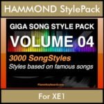 GIGASONGSTYLESPACK By PK GIGAPACK Vol. 4  - GIGA SONG STYLES PACK - 3000 Song Styles for HAMMOND XE1 in PAT format