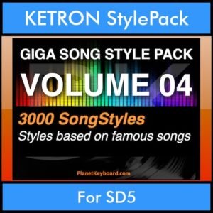 GIGASONGSTYLESPACK By PK GIGAPACK Vol. 4 - GIGA SONG STYLES PACK - 3000 Song Styles for KETRON SD5 in PAT format