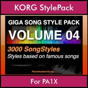 GIGASONGSTYLESPACK By PK GIGAPACK Vol. 4 - GIGA SONG STYLES PACK - 3000 Song Styles for KORG PA1X in STY format