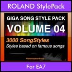 GIGASONGSTYLESPACK By PK GIGAPACK Vol. 4  - GIGA SONG STYLES PACK - 3000 Song Styles for ROLAND EA7 in STL format