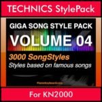 GIGASONGSTYLESPACK By PK GIGAPACK Vol. 4  - GIGA SONG STYLES PACK - 3000 Song Styles for TECHNICS KN2000 in CMP format