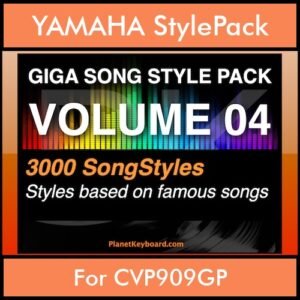 GIGASONGSTYLESPACK By PK GIGAPACK Vol. 4  - GIGA SONG STYLES PACK - 3000 Song Styles for YAMAHA CVP909GP in STY format