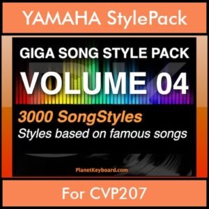 GIGASONGSTYLESPACK By PK GIGAPACK Vol. 4  - GIGA SONG STYLES PACK - 3000 Song Styles for YAMAHA CVP207 in STY format