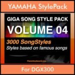 GIGASONGSTYLESPACK By PK GIGAPACK Vol. 4  - GIGA SONG STYLES PACK - 3000 Song Styles for YAMAHA DGX300 in STY format