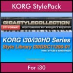 The GIGA Style Collection By PK GIGAPACK Vol. 1  - 11200 Styles - 11200 Styles for KORG i30 in STY format