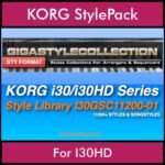 The GIGA Style Collection By PK GIGAPACK Vol. 1  - 11200 Styles - 11200 Styles for KORG I30HD in STY format