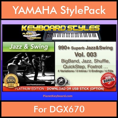 Jazz and Swing By PK Vol. 1 - 990 Jazz and Swing Styles - 990 Jazz and Swing Styles for YAMAHA DGX670 in STY format Jazz and Swing By PK Vol. 1 - 990 Jazz and Swing Styles - 990 Jazz and Swing Styles for YAMAHA DGX670 in STY format