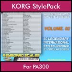 KORG International Song Styles By PK Vol. 2  - By PlanetKeyboard - 30 Song Styles for KORG PA300 in STY format