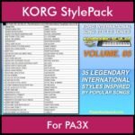 KORG International Song Styles By PK Vol. 5  - By PlanetKeyboard - 35 Song Styles for KORG PA3X in STY format