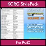 KORG International Song Styles By PK Vol. 6  - By PlanetKeyboard - 40 Song Styles for KORG PA4X in STY format