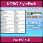 KORG International Song Styles By PK Vol. 10  - By PlanetKeyboard - 27 Song Styles for KORG PA3XLE in STY format