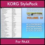 KORG International Song Styles By PK Vol. 12  - By PlanetKeyboard - 42 Song Styles for KORG PA4X in STY format