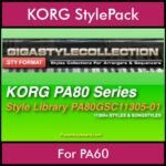 The GIGA Style Collection By PK GIGAPACK Vol. 1  - 11305 Styles - 11305 Styles for KORG PA60 in STY format