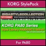 The GIGA Style Collection By PK GIGAPACK Vol. 1  - 11305 Styles - 11305 Styles for KORG PA80 in STY format