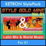 StyleGoldMine By PK Vol. 1  - Latin Mix and WorldMusic - 98 Styles for KETRON X1 in PAT format